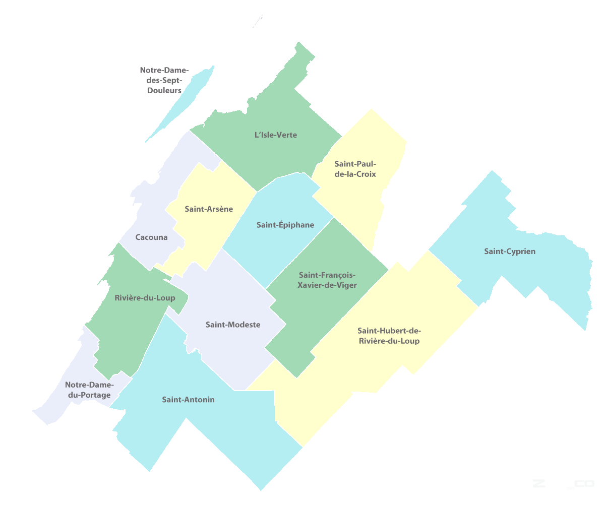 Carte couleur de la MRC