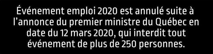 Annulation événement emploi